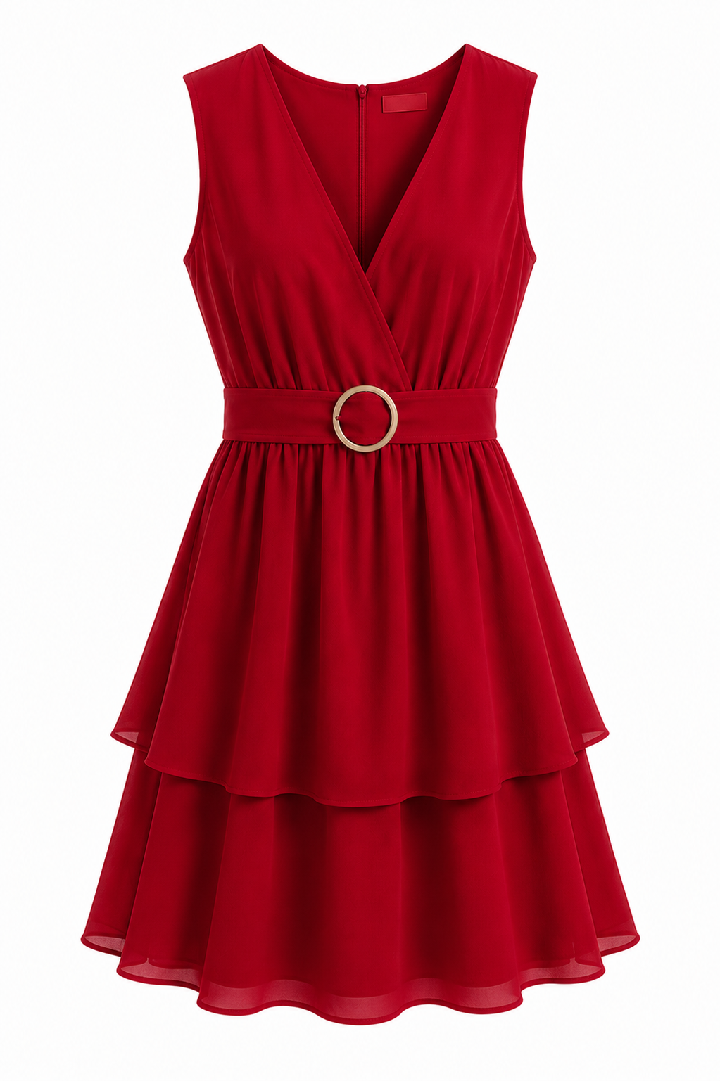 Elegant Layered Sleeveless Dress - Image 2