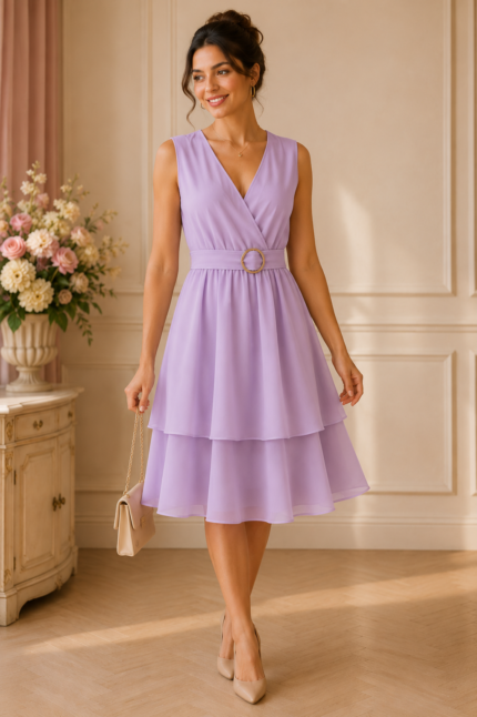 Elegant Layered Sleeveless Dress