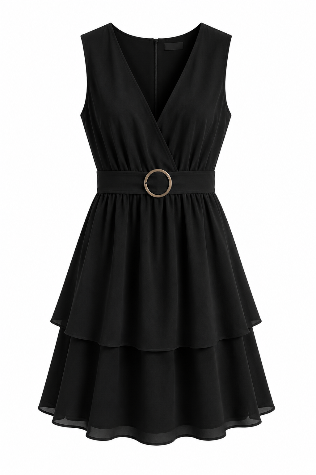 Elegant Layered Sleeveless Dress - Image 4