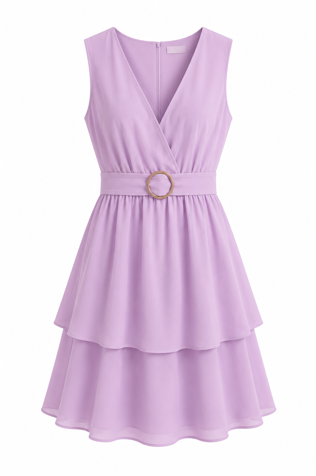 Elegant Layered Sleeveless Dress - Image 3